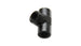 Vibrant 1/2 inch NPT female pipe tee adapter for plumbing fittings, showing threaded connections on a metal fitting.