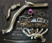 HKS RB26 turbo setup kit with GTIII-4R turbocharger, including components for engine upgrade and turbo installation.