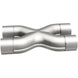 MagnaFlow Smooth Trans X 3/3 X 14 stainless steel X pipe for automotive exhaust systems, shown in the image.
