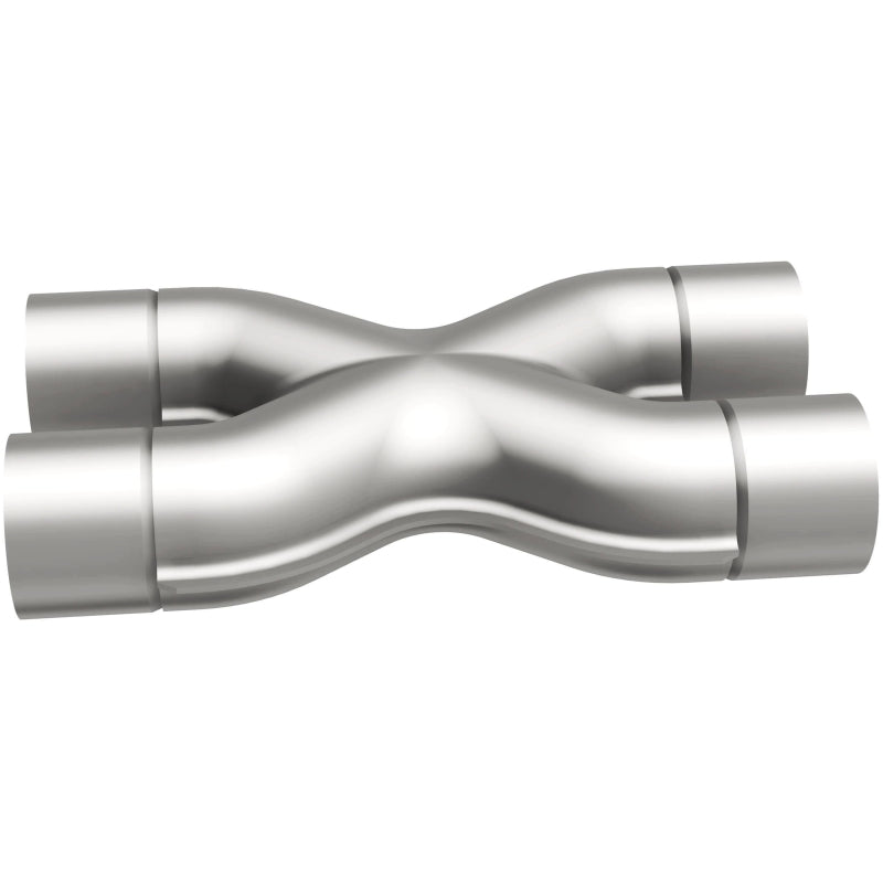 MagnaFlow Smooth Trans X 3/3 X 14 stainless steel X pipe for automotive exhaust systems, shown in the image.