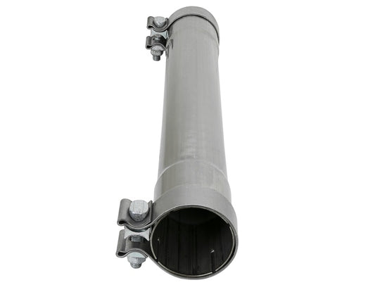 aFe MACH Force-Xp 409 SS muffler pipe with 2.5-inch inlet/outlet, 14-inch body, 20-inch length, X pipe exhaust component.