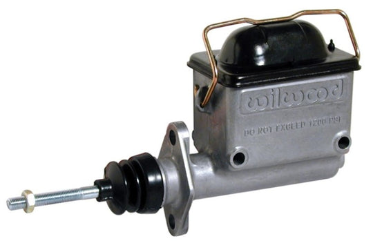 Wilwood high volume aluminum brake master cylinder with 7/8-inch bore, designed for automotive brake systems.