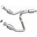 MagnaFlow direct fit catalytic converter for 2014-2016 GMC Sierra 1500 V6 4.3L engine, showing the metal body and inlet/outlet ports.