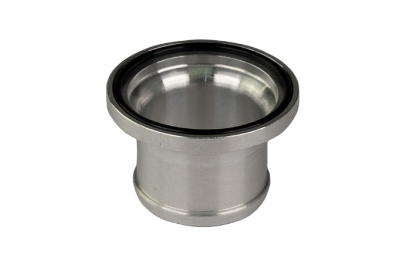 Turbosmart BOV 34mm hose adapter for blow off valve accessories, black rubber fitting with metal clamp.