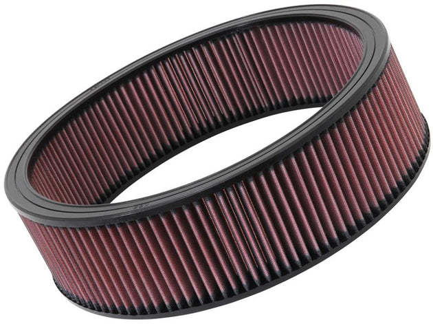 K&N Engineering round air filter, 14-inch diameter, 12-inch inner diameter, 4-inch height, drop-in style for automotive engines