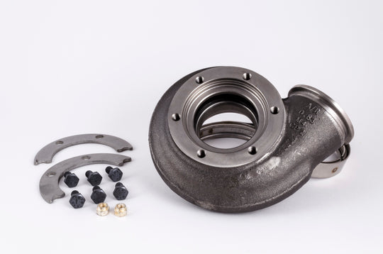Garrett GT30R turbine housing kit with V-Band, Ni-Resist construction, 0.83 A/R, for turbocharger performance.
