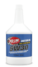 Red Line 5W30 motor oil quart bottle with red and black label, showcasing the product for vehicle engine lubrication.