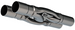 Borla SwitchFire X-pipe with 2.5-inch inlet and outlet, un-notched connecting pipes for exhaust system upgrade.