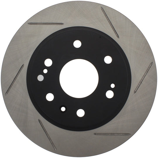 StopTech Power Slot front right brake rotor for 2007 Chevrolet Tahoe, slotted rotor designed for enhanced braking performance.