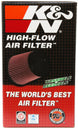 K&N Engineering oval drop-in air filter with black rubber frame and pleated cotton filter media, 8.785x5.25 inches, 4.5 inches high