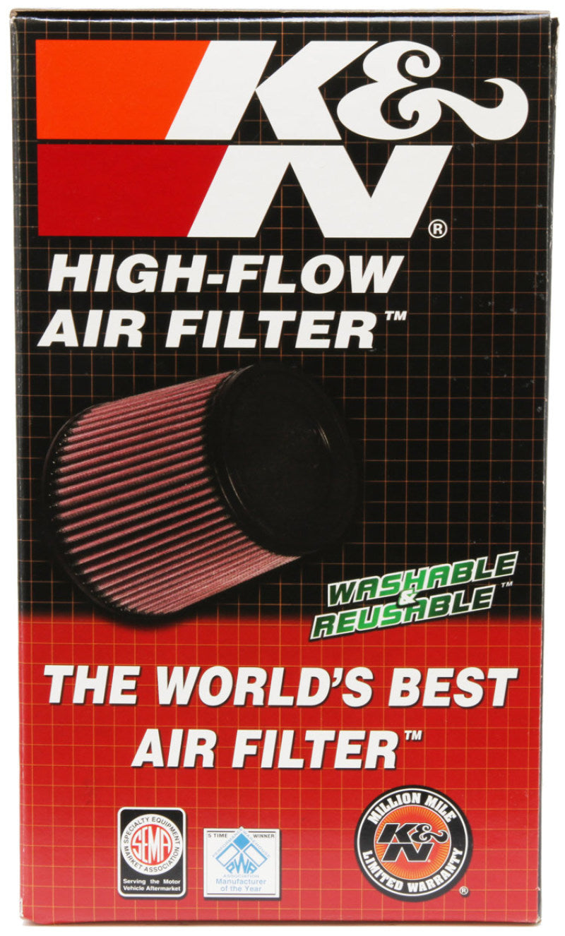 K&N Engineering oval drop-in air filter with 8-7/8 inch length, 5-1/4 inch width, and 6 inch height for automotive use