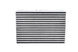 Garrett intercooler CAC for 750 HP engine, 18x12.1x3 inch aluminum air cooler with fins and inlet/outlet ports in a close-up view.