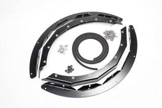Radium Engineering fuel tank spare tire fuel cell install kit with mounting hardware and fuel lines for automotive applications