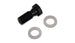 Vibrant banjo bolt fitting with 3/8 inch thread size and 23mm length, used for fluid connections in automotive systems.