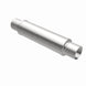 MagnaFlow Mag SS 4X4X14 3 muffler showing a cylindrical stainless steel exhaust component with inlet and outlet pipes.