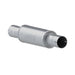 MBRP universal muffler with 4-inch inlet and outlet, 30-inch length, shown in black aluminum finish.