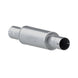 MBRP universal muffler with 4-inch inlet and outlet, 30-inch length, shown in black aluminum finish.