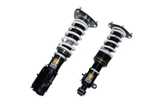 HKS Hipermax S VBH coilovers with full camber kit and F pillow, adjustable suspension for enhanced vehicle performance.