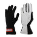 Black RaceQuip Basic Race Glove in medium size, showing snug fit and durable material for racing safety and grip.