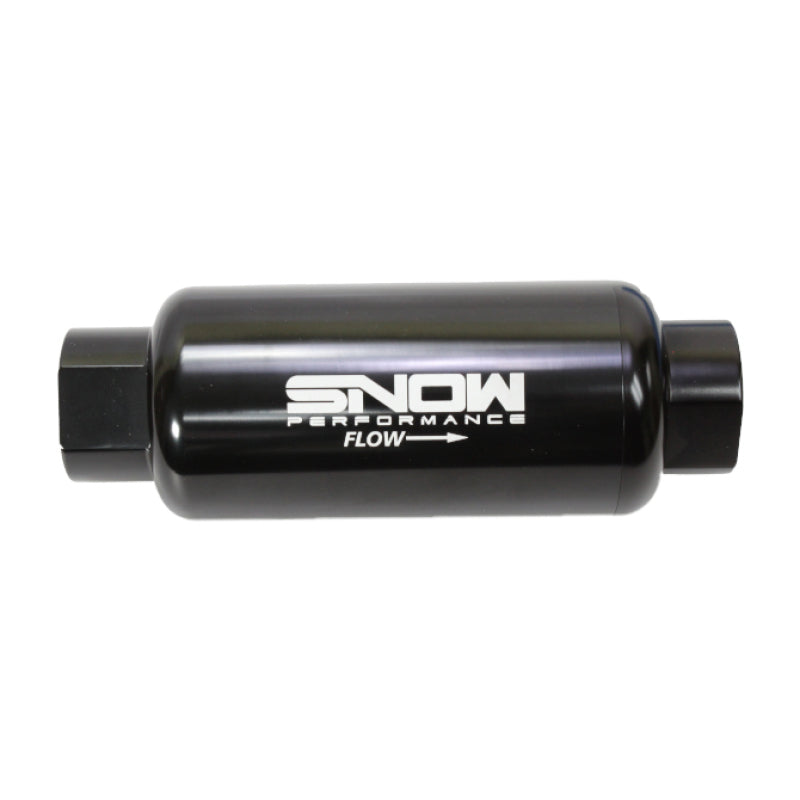 Snow Performance Snow 100 Micron Pre Filter with -10 ORB inlet and outlet for fuel filtration system.