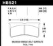 Hawk Performance Wilwood Superlite HT-10 racing brake pads with black ceramic friction material and metal backing plates.