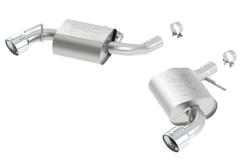 Borla axle back ATAK exhaust system for 2016 Camaro 6.2L V8 rear section with dual exhaust tips and polished finish