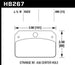 Hawk Performance DR-97 racing brake pads for Strange with 0.438-inch center hole, designed for high-performance braking.