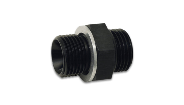 Vibrant Male -6AN to 18MM x 1.5 straight fitting adapter with O-ring, used in automotive or fluid connections.