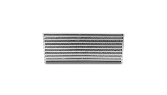 Vibrant air-to-air intercooler core with 18x6.5x3.25 inch size, featuring vibrant fin design and aluminum construction.