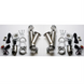 Granatelli 3.0-inch aluminum mild steel dual slip-fit exhaust cutouts with band clamps for automotive performance and customization.