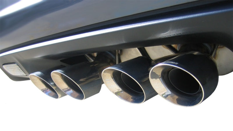 CORSA Performance X Pipe for exhaust system, showcasing the stainless steel connector with welded joints and polished finish.