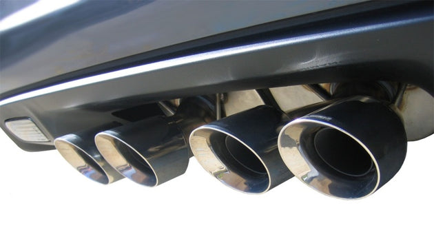 CORSA Performance X Pipe for exhaust system, showcasing the stainless steel connector with welded joints and polished finish.