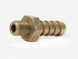 Walbro 10.5mm barb fuel fitting showing the metal fitting with barbed end for fuel line connection.