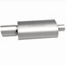 MagnaFlow stainless steel muffler with tip, 14x5x8 inches, suitable for automotive exhaust systems, featuring a polished tip design.