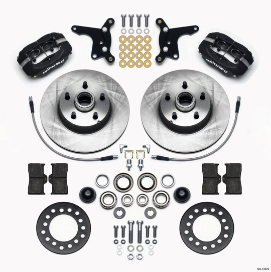 Wilwood Forged Dynalite front big brake kit with 11.28-inch single-piece rotor and hub for Ford 1954-1956 vehicles.