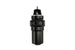 Turbosmart FPRF8 fuel pressure regulator and filter in black, designed for automotive fuel systems, shown in close-up.