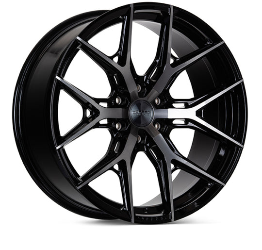 Vossen HF6-4 forged wheels, 20x9 inches, tinted gloss black finish, 6x139.7 bolt pattern, ET18 offset, 106.1 CB