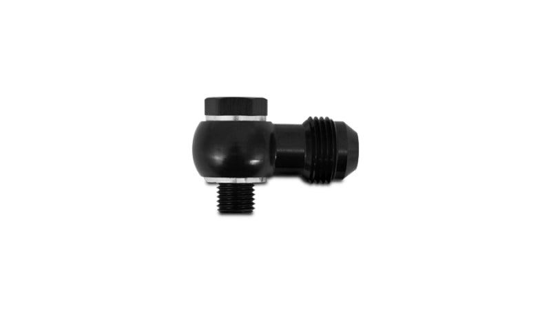 Vibrant -8AN male banjo fitting with 12mm x 1.5 metric aluminum body and two washers for automotive or plumbing use