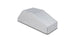 Vibrant forced induction I/C end tank in aluminum, 3.5-inch wide, 9.85-inch long, 3.25-inch tall, with horizontal I/C core.