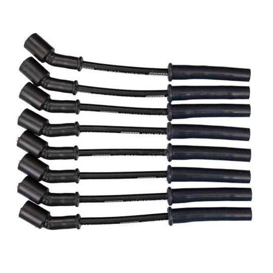 Moroso GM GenV LT1 LT4 5.3L 6.2L 6.6L Ultra 40 8.5mm multi-angle spark plug wire set in black, designed for engine performance.
