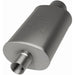 MagnaFlow stainless steel muffler with tip, 14x5x8 inches, featuring dual inlet/outlet, designed for automotive exhaust systems.