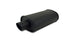 Vibrant StreetPower flat black oval muffler with single 3-inch outlet and inlet for automotive exhaust systems