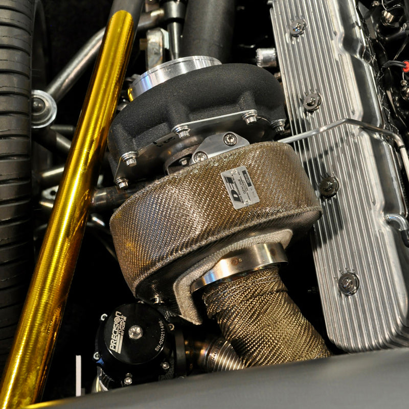 DEI Gen-3 Turbo Shield T3 titanium turbo blanket shield, heat-resistant material for turbocharger protection, shield only shown.