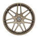 Forgestar X14 22x10 satin bronze cast wheel with 6x135 bolt pattern, ET30 offset, 6.7-inch backspacing, shown from side angle.