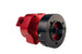 Aeromotive billet hex drive fuel pump with metallic finish, compact design, and visible mounting components.
