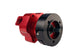 Aeromotive billet hex drive fuel pump with metallic finish, compact design, and visible mounting components.