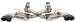 CORSA Performance Corsa 2020-25 Corvette C8 catback exhaust with 3-inch valved system and black quad tips, fits factory performance exhaust.