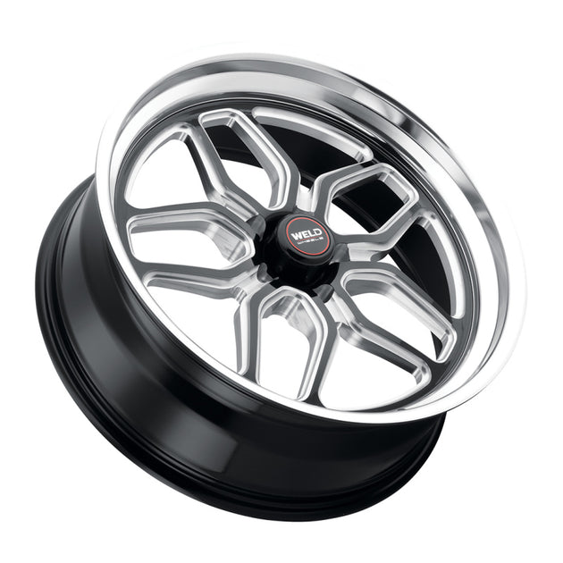 Weld S107 Laguna cast wheel, 22x10.5 inches, gloss black finish, 5x127 bolt pattern, ET13 offset, 78.1mm center bore.