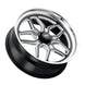 Weld S107 Laguna cast wheel, 22x10.5 inches, gloss black finish, 5x127 bolt pattern, ET13 offset, 78.1mm center bore.