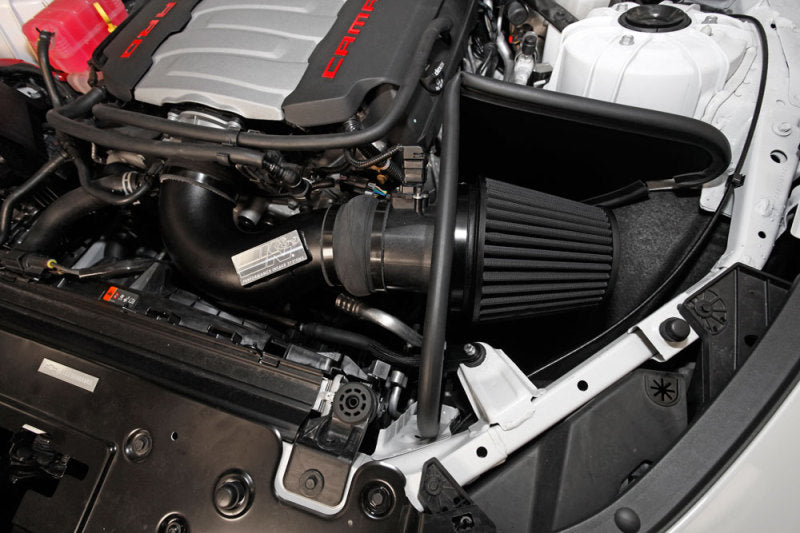 K&N Chevrolet Camaro SS V8 6.2L cold air intake kit with air filters and intake tubing for enhanced performance.